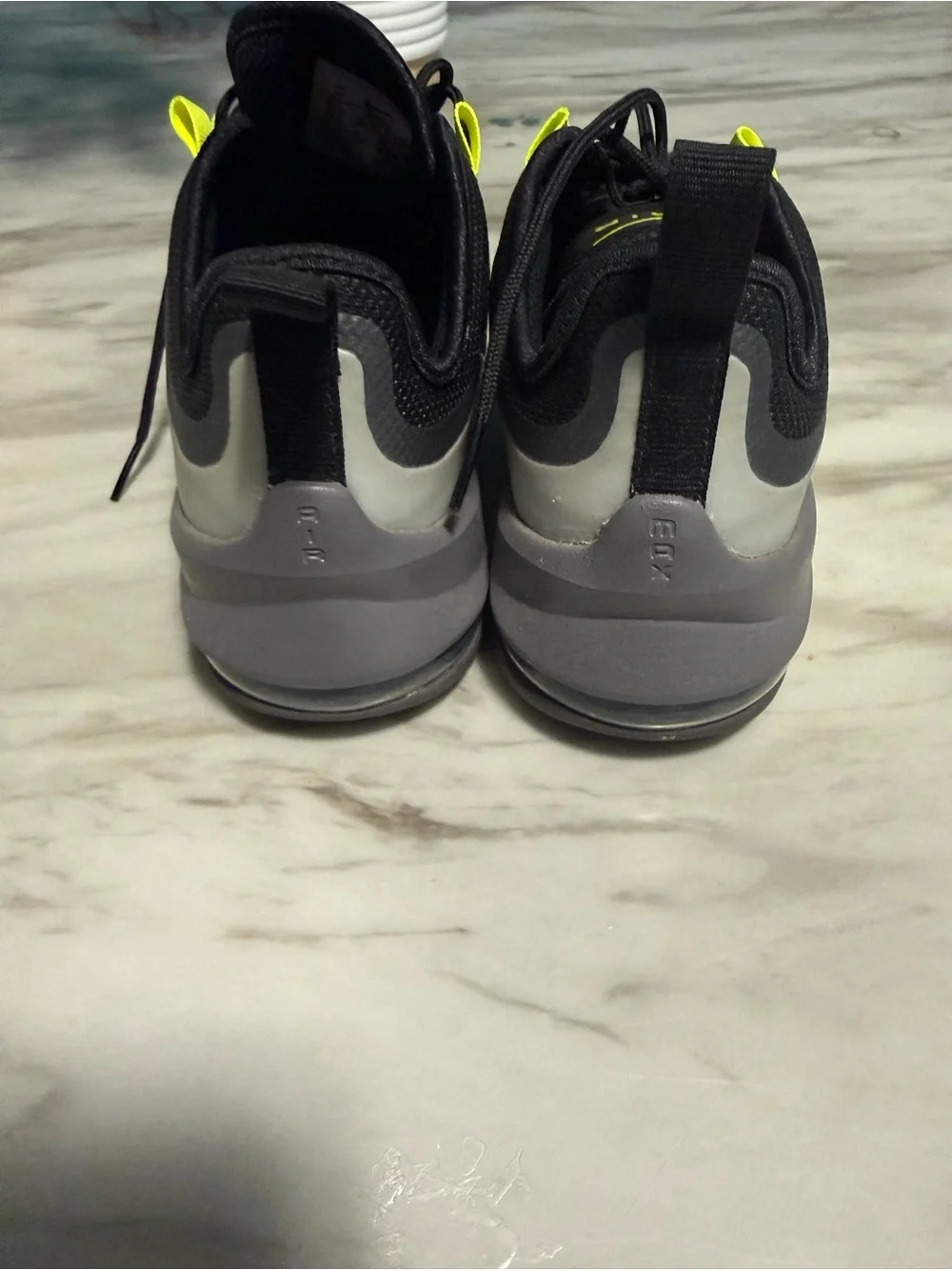 Nike Kids Black and Neon Yellow/Green Athletic Sneakers